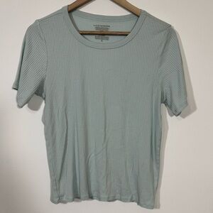 Lucky Brand Ribbed Modal Cotton Crew Tee Fitted T-shirt size XL